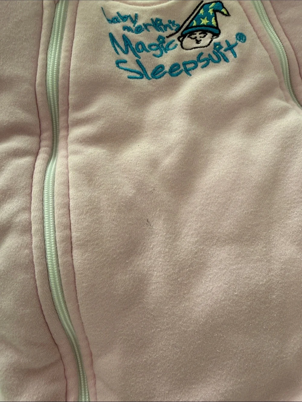 Baby Merlin’s Magic Sleepsuit Pink Cotton Baby Sleep Suit Swaddle Transition 3-6